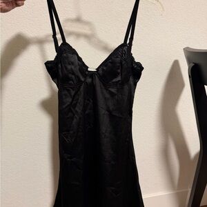 Chic Black Lace Slip Dress